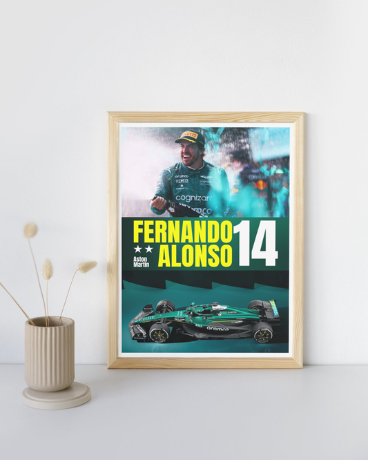 Fernando Alonso Driver Print