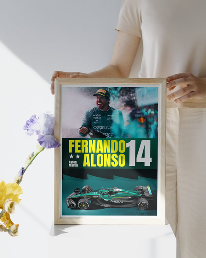 Fernando Alonso Driver Print